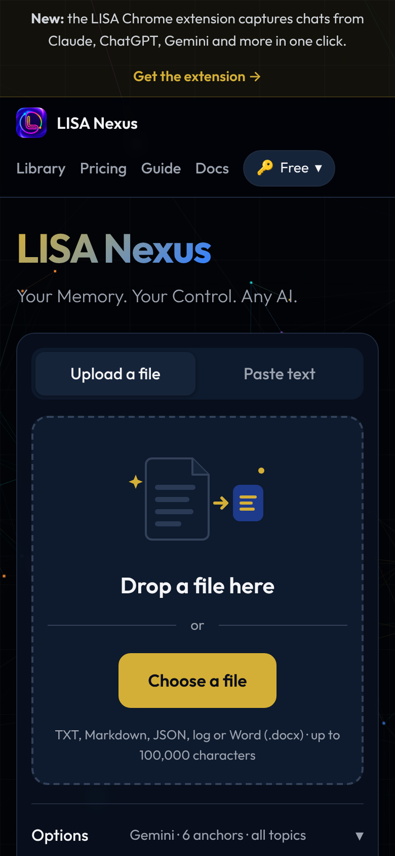 LISA Nexus on a phone